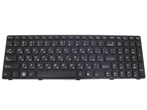 Клавіатура для lenovo ideapad V570, B570, B575, V580, B580, B590, V590, Z570, Z575 (RU black, чорна рамка). OEM