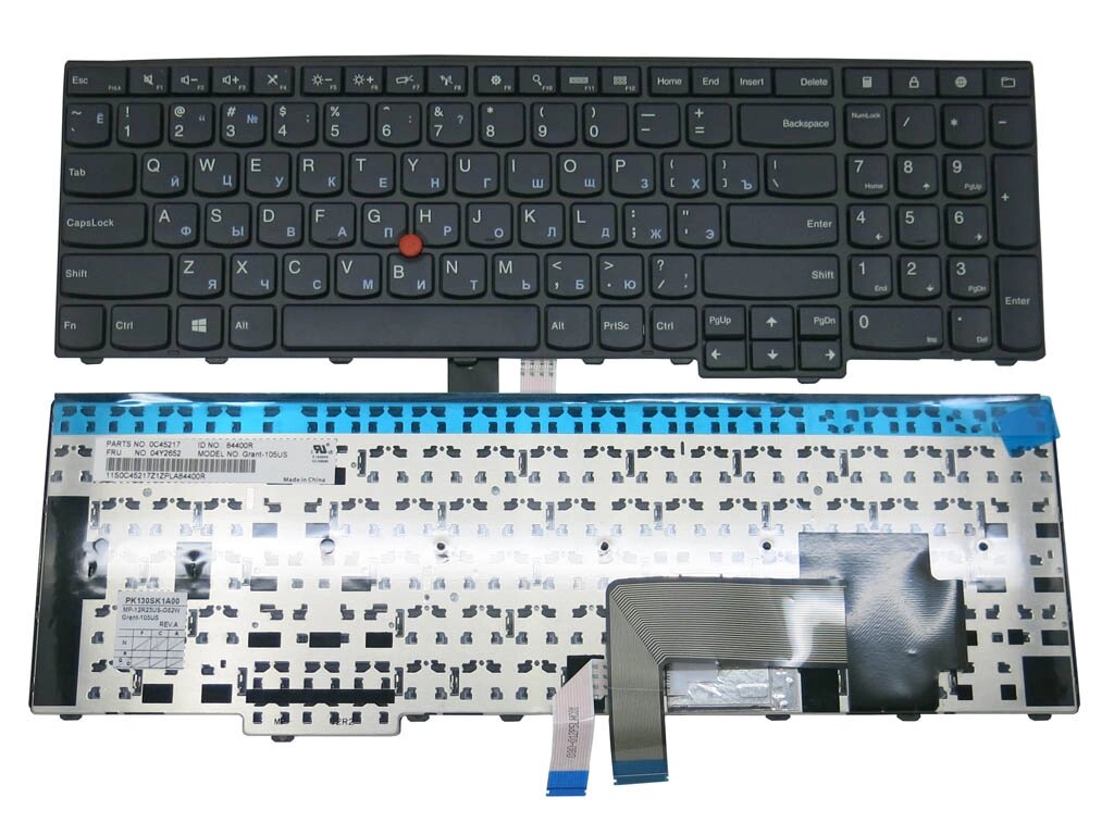 Клавіатура для LENOVO ThinkPad E540, T540, E531, L540, W540, W541, T550, T560, L560, W550 (RU Black з поінтстиком) від компанії Інтернет-магазин aventure - фото 1