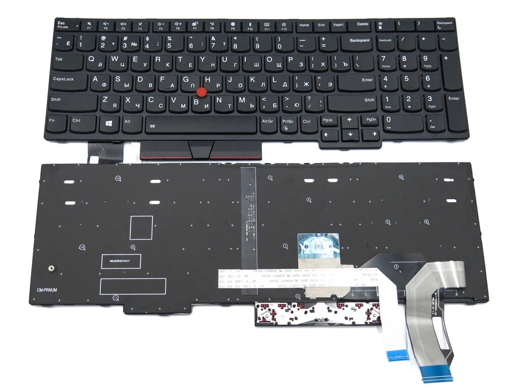 Клавіатура для Lenovo ThinkPad E580, L580, L590 (RU Black з підсвічуванням). від компанії Інтернет-магазин aventure - фото 1