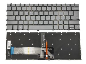 Клавиатура для Lenovo Yoga Slim 7-14ARE05 7-14IIL05 7-14ITL05 (RU Black з Blue підсвічуванням)