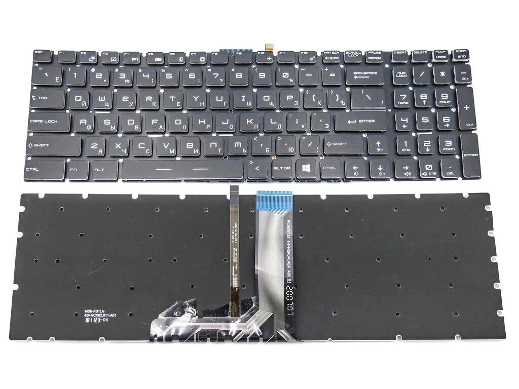 Клавіатура для MSI GT62, GT72, GE62, GE72, GS60, GS70. GL62, GL72, GP62, GP72, CX62 (RU black with Backlit). Оригінал. від компанії Інтернет-магазин aventure - фото 1