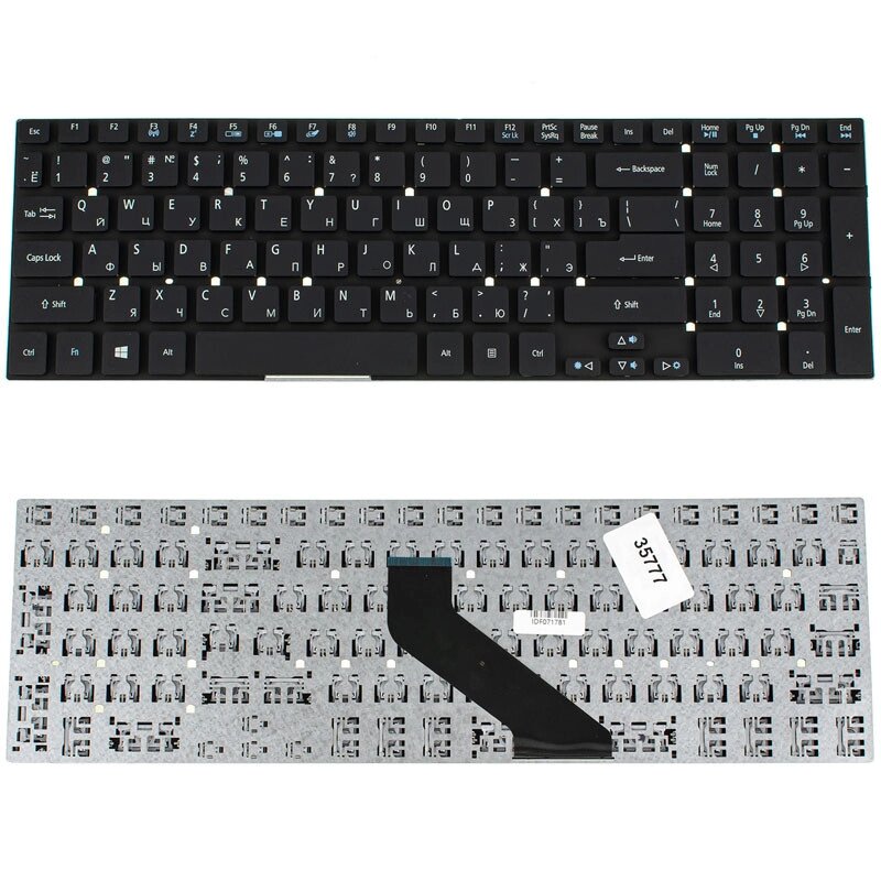 Клавіатура для ноутбука ACER (AS: 5755, 5830, E1-522, E1-532, E1-731, V3-551, V3-731) rus, black, без фрейма від компанії Інтернет-магазин aventure - фото 1