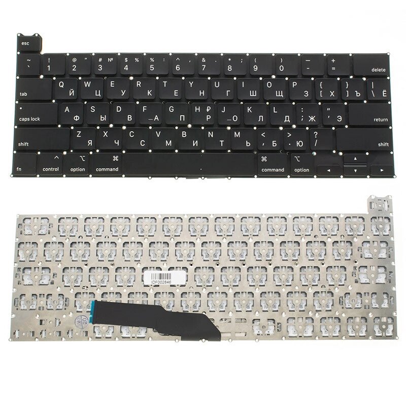 Клавіатура для ноутбука APPLE (MacBook Pro: A2251 (2020)) rus, black, SMALL Enter (оригінал) від компанії Інтернет-магазин aventure - фото 1
