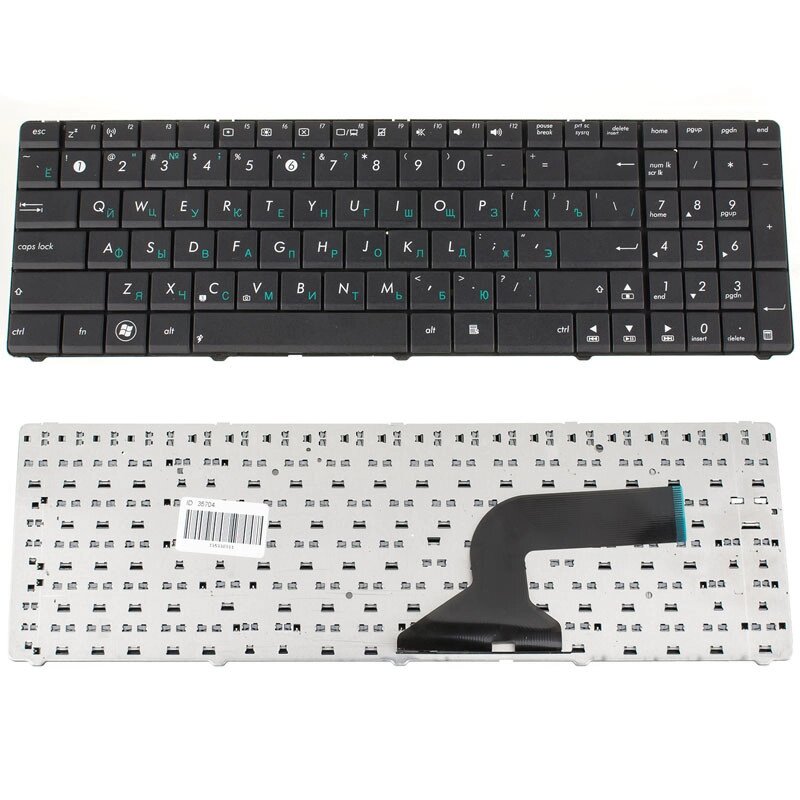 Клавіатура для ноутбука ASUS (A52, K52, X54, N53, N61, N73, N90, P53, X54, X55, X61), rus, black (N53 version) від компанії Інтернет-магазин aventure - фото 1