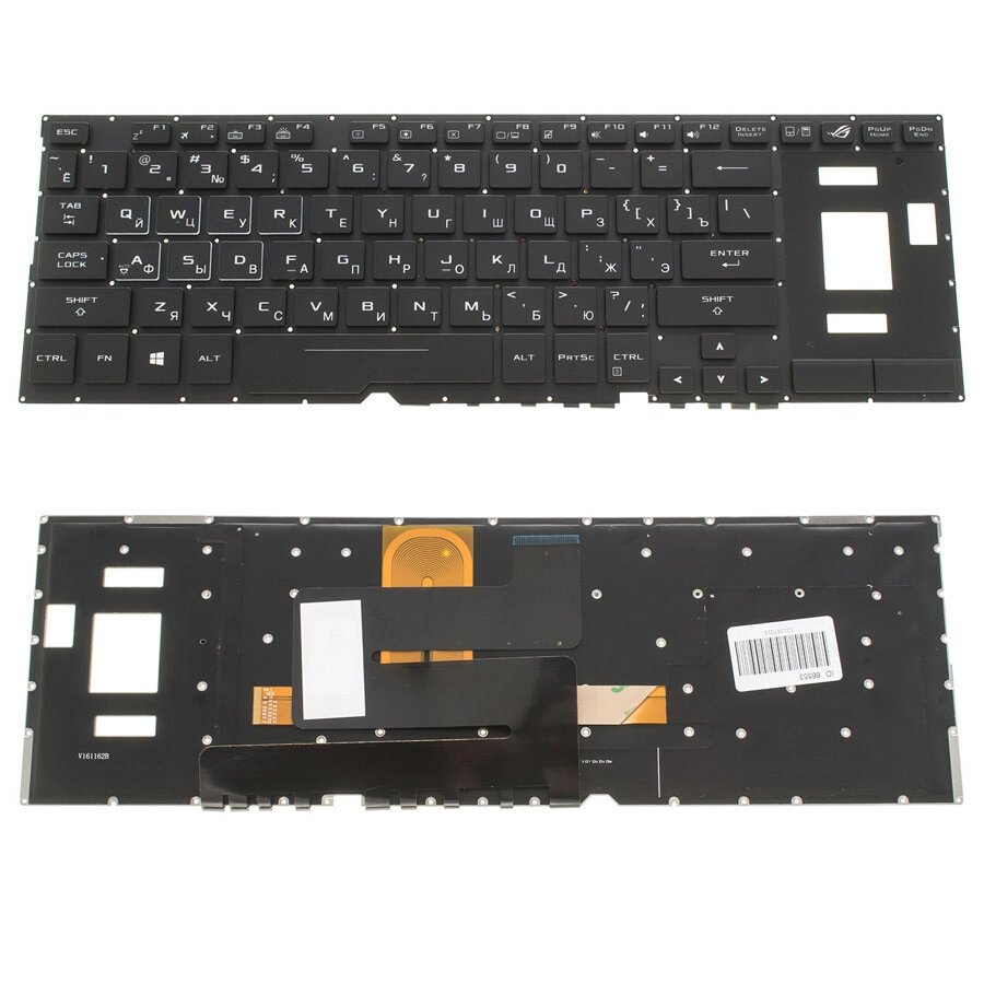 Клавіатура для ноутбука ASUS (GX501 series) rus, black, без фрейма, підсвічування клавіш (RGB) від компанії Інтернет-магазин aventure - фото 1