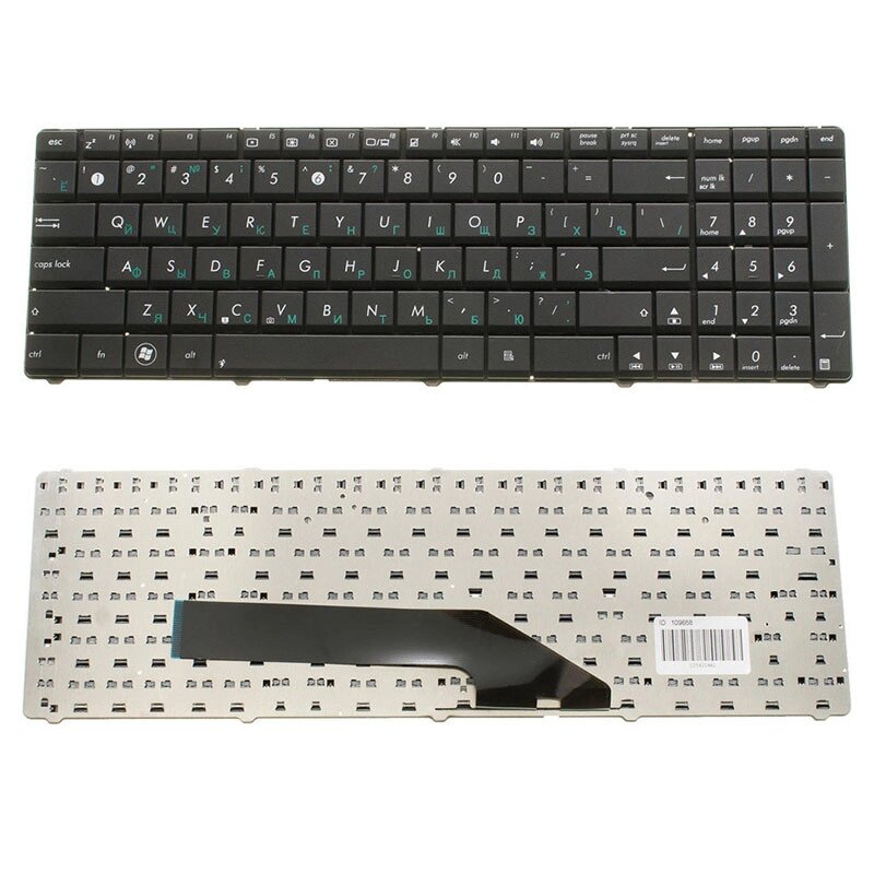 Клавіатура для ноутбука ASUS (K50, K51, K60, K61, K70, F52, P50, X5), rus, black (old design) (OEM) від компанії Інтернет-магазин aventure - фото 1