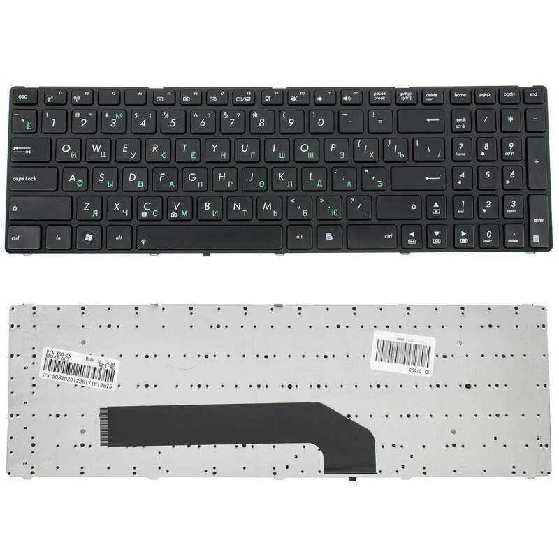Клавіатура для ноутбука ASUS (K50, K51, K60, K61, K70, F52, P50, X5), rus, black від компанії Інтернет-магазин aventure - фото 1