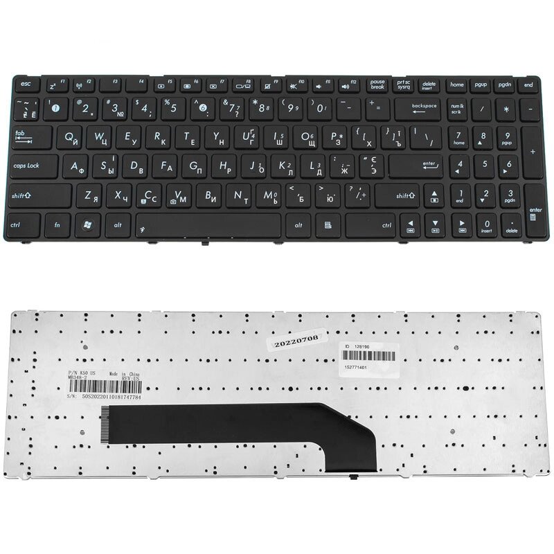 Клавіатура для ноутбука ASUS (K50, K51, K60, K61, K70, F52, P50, X5), ukr, black від компанії Інтернет-магазин aventure - фото 1