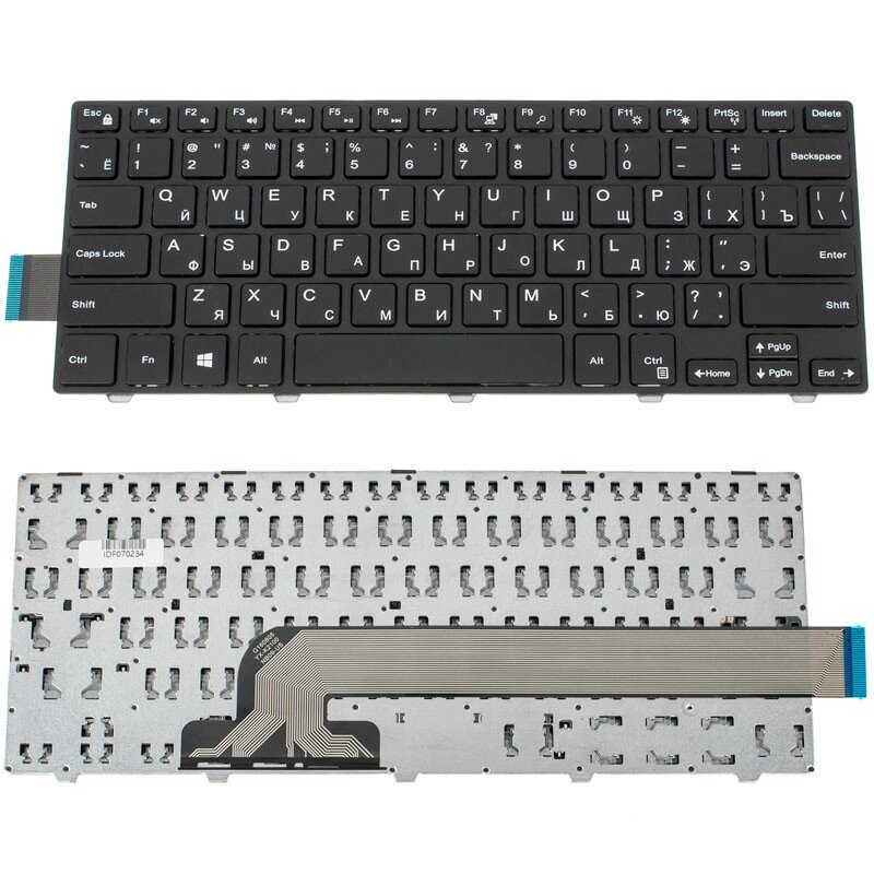 Клавіатура для ноутбука DELL (Vostro: 3458, 3459, Latitude: 3450) rus, black від компанії Інтернет-магазин aventure - фото 1