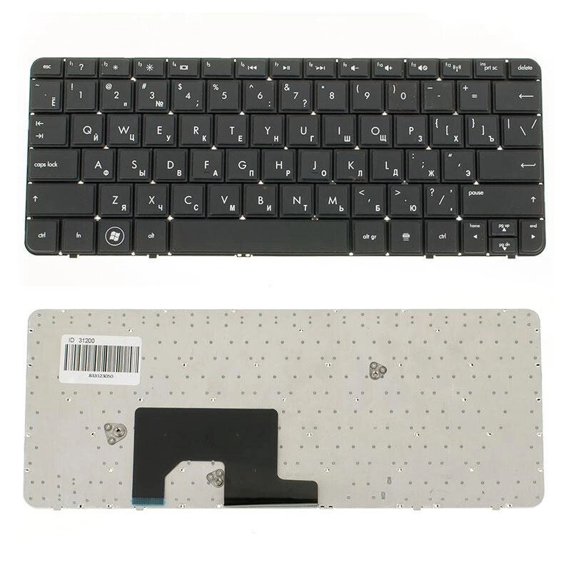 Клавіатура для ноутбука HP (Compaq Mini: 1003, 1103, 110-3500, 110-3510, 210-3000, 210-3001, 210-3002) rus, black від компанії Інтернет-магазин aventure - фото 1