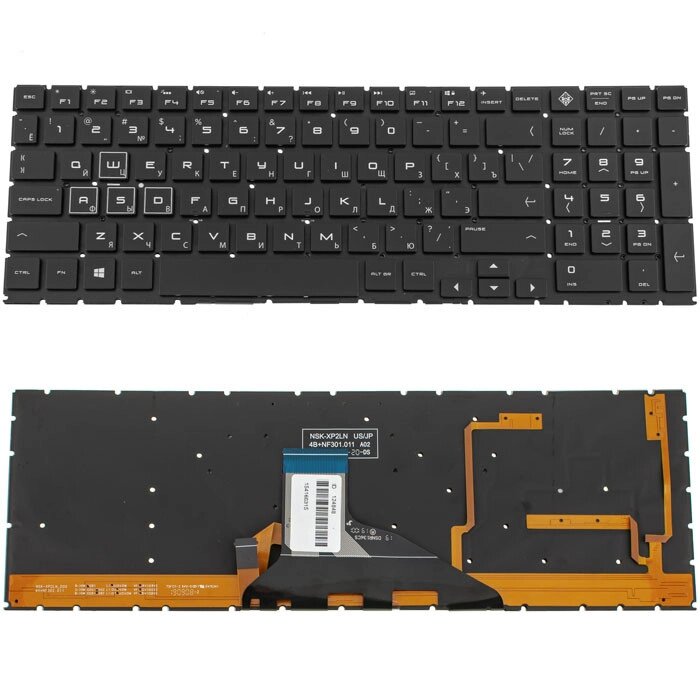 Клавіатура для ноутбука HP (Omen: 15-DC) rus, black, без фрейму, підсвічування клавіш (RGB) від компанії Інтернет-магазин aventure - фото 1