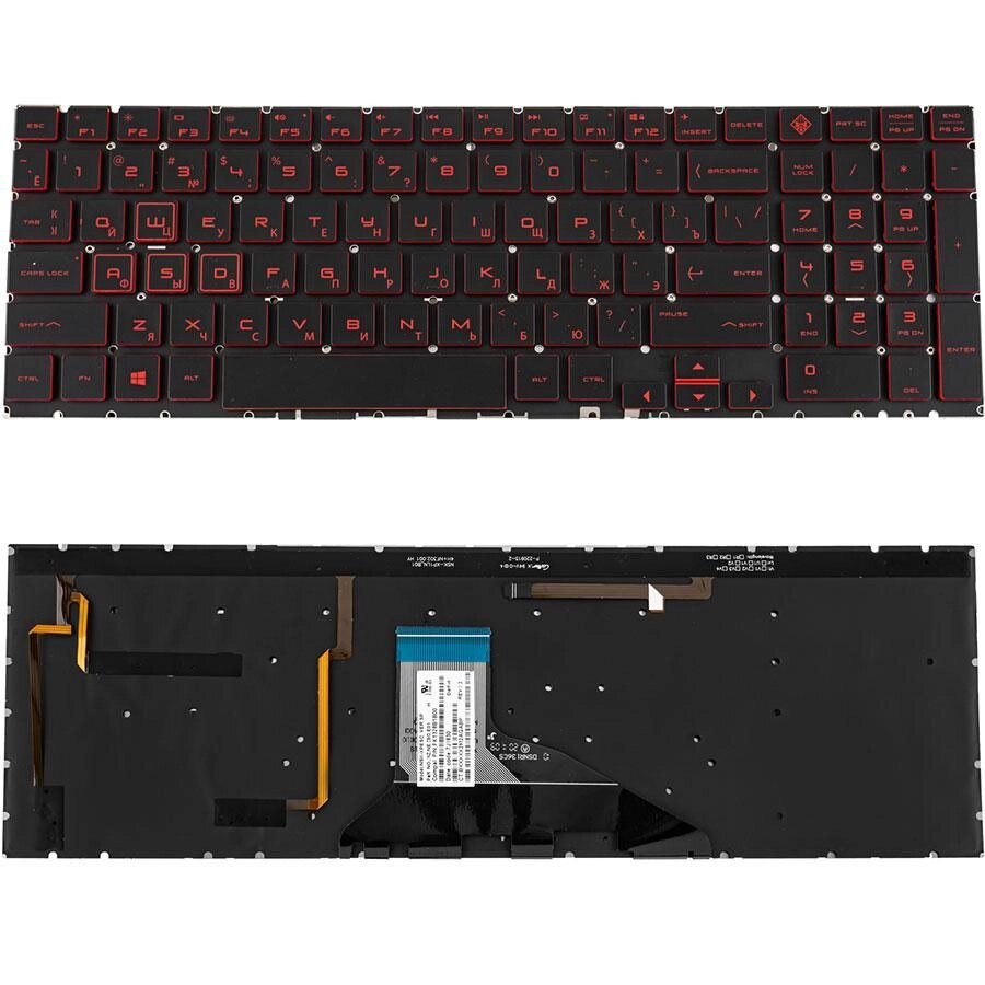 Клавіатура для ноутбука HP (Omen 15-DC) rus, black, без кадру, підсвічування клавіш (RGB) від компанії Інтернет-магазин aventure - фото 1