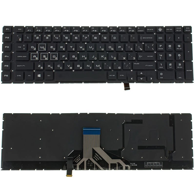 Клавіатура для ноутбука HP (Omen: 17-CB series) rus, black, без кадру, підсвічування клавіш (RGB) від компанії Інтернет-магазин aventure - фото 1