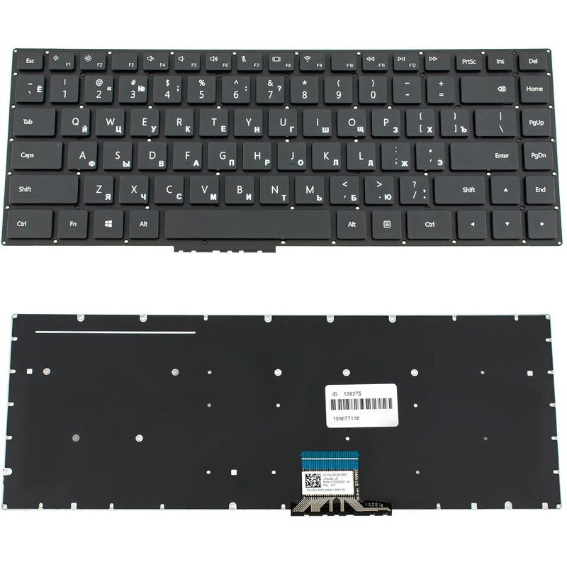 Клавіатура для ноутбука HUAWEI (W50, W60 series) rus, black, без кадру від компанії Інтернет-магазин aventure - фото 1