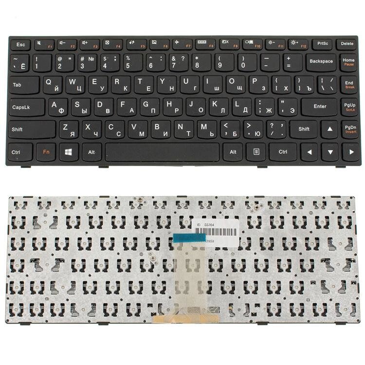 Клавіатура для ноутбука LENOVO (G40-30, G40-45, G40-70, Z40-70, Z40-75, Flex 2-14) rus, black, black frame від компанії Інтернет-магазин aventure - фото 1