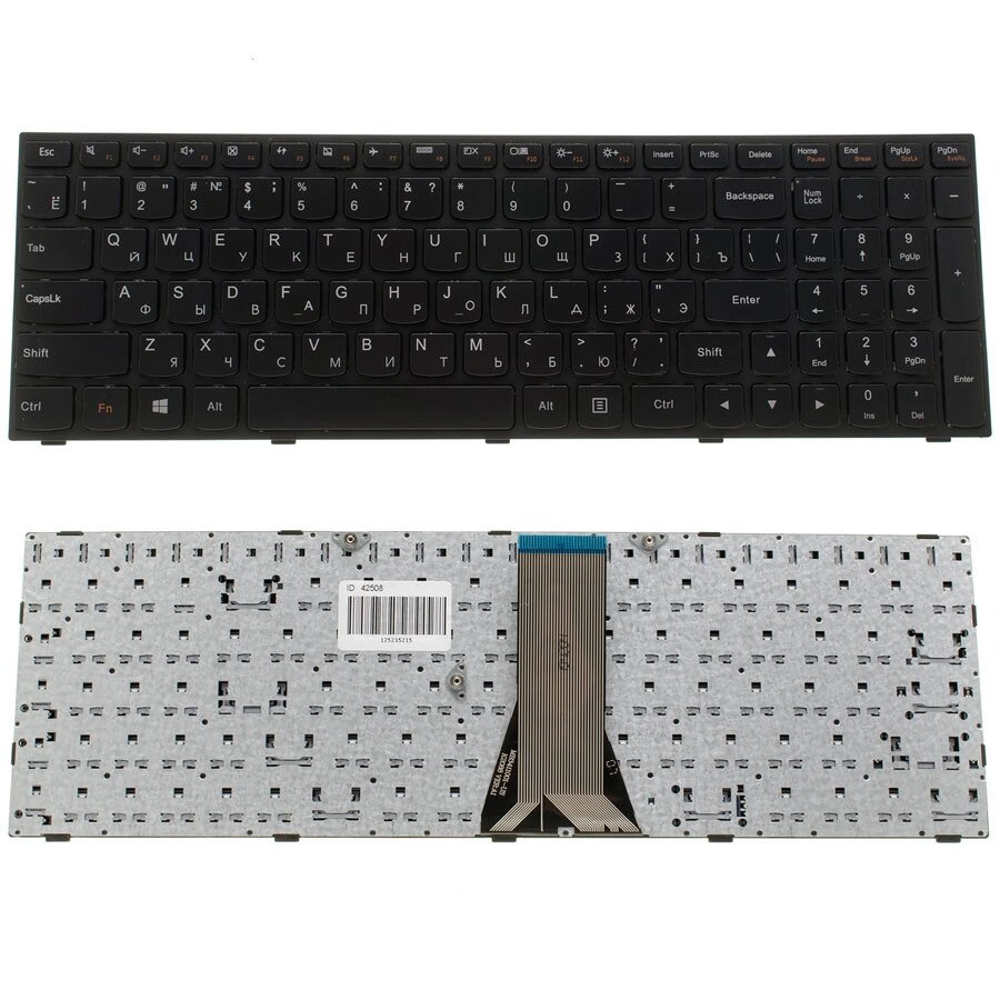 Клавіатура для ноутбука LENOVO (G50-30, G50-45, G50-70, Z50-70, Z50-75, Flex 2-15) rus, black від компанії Інтернет-магазин aventure - фото 1