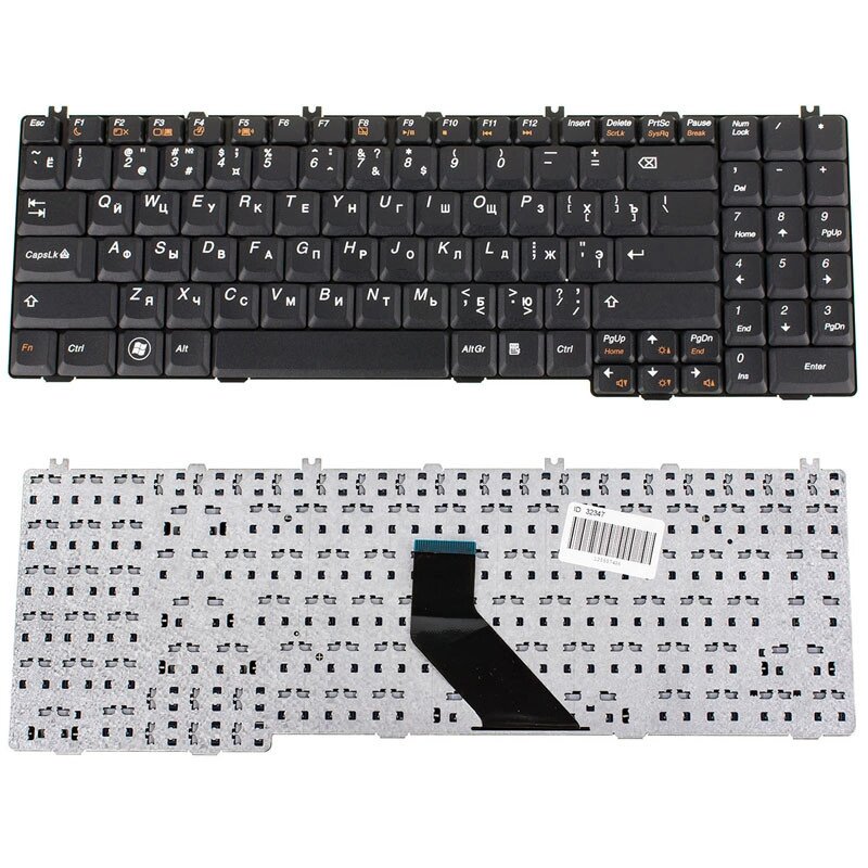 Клавіатура для ноутбука LENOVO (G550, G555, B550, B560, V560) rus, black від компанії Інтернет-магазин aventure - фото 1