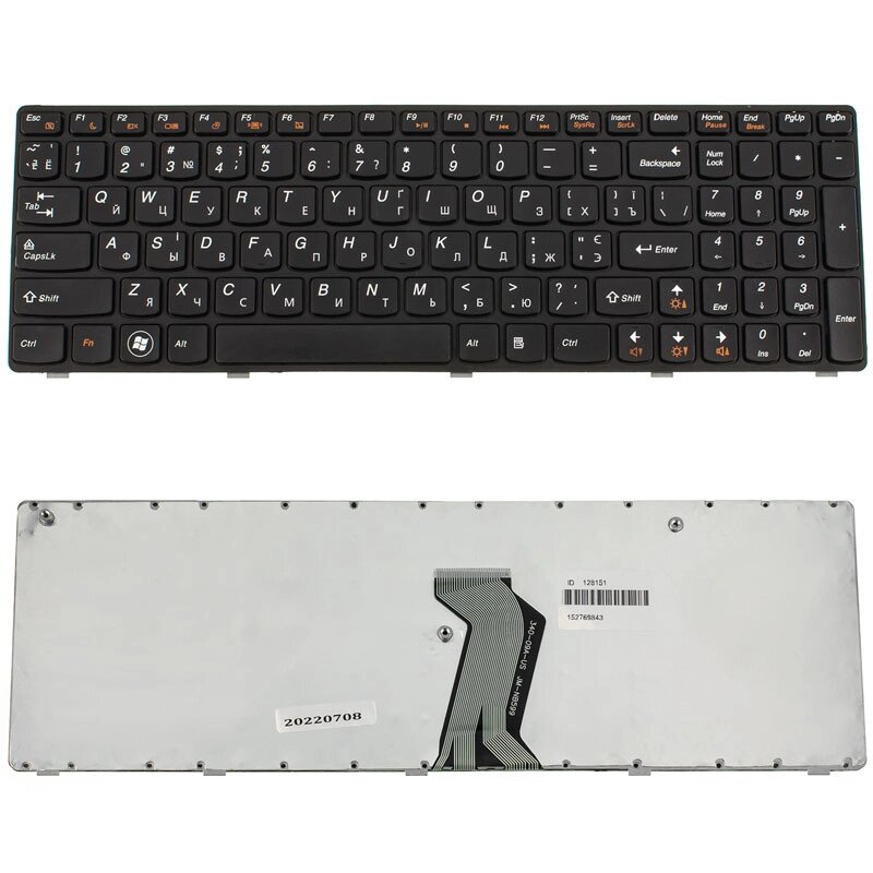 Клавіатура для ноутбука LENOVO (G570, G575, G770, G780, Z560, Z565) ukr, black, black frame від компанії Інтернет-магазин aventure - фото 1