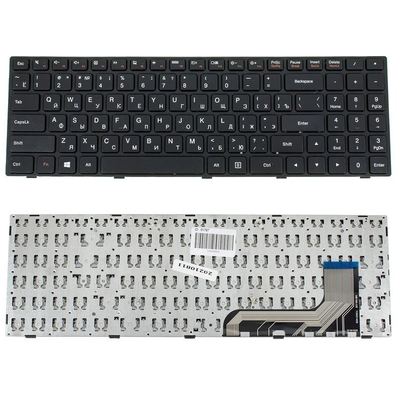 Клавіатура для ноутбука LENOVO (IdeaPad 100-15IBY) rus, black від компанії Інтернет-магазин aventure - фото 1
