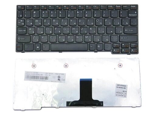 Клавіатура для ноутбука Lenovo IdeaPad S10-3, S100, S110, S10-3s (RU Black, сіра рамка). Оригінал. від компанії Інтернет-магазин aventure - фото 1