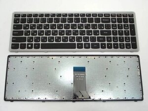 Клавіатура для ноутбука LENOVO IdeaPad U510, Z710 (RU Black Silver frame). Оригінал.