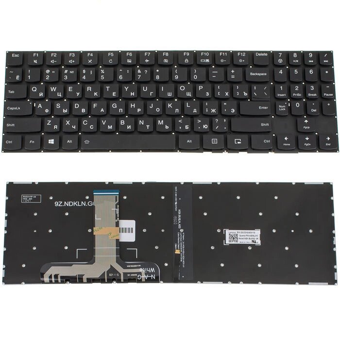 Клавіатура для ноутбука LENOVO (Legion: Y520-15) rus, black, без фрейма, підсвічування клавіш (оригінал) від компанії Інтернет-магазин aventure - фото 1