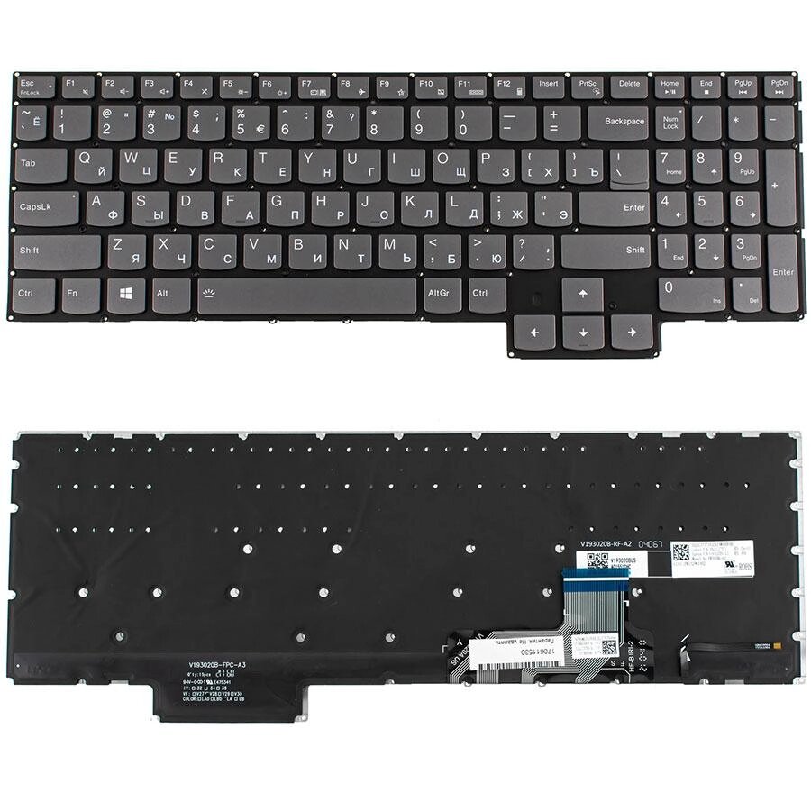 Клавіатура для ноутбука LENOVO (S7-15 series), rus, black, підсвічування клавіш, без фрейму від компанії Інтернет-магазин aventure - фото 1