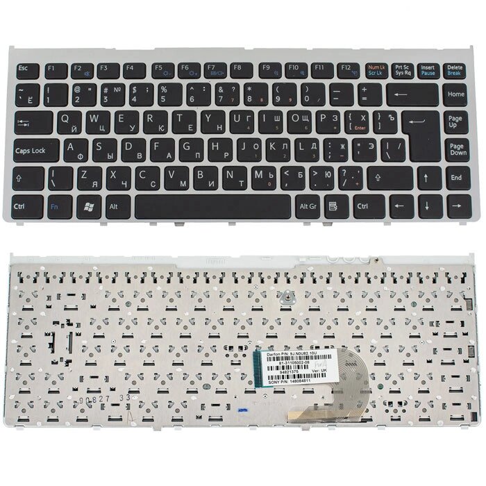 Клавіатура для ноутбука SONY (VGN-FW) rus, black, з фреймом від компанії Інтернет-магазин aventure - фото 1