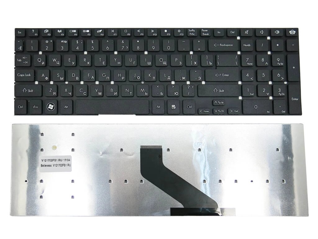 Клавіатура для Packard Bell EasyNote LS11, TS11, LV11, LK11, Gateway NV55, Acer 5830 (RU Black без рамки). Оригінал. від компанії Інтернет-магазин aventure - фото 1