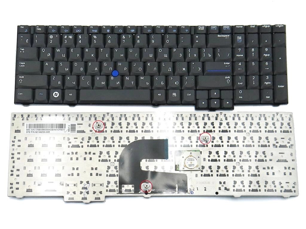 Клавіатура для Samsung Aegis 600B P / N: 9Z. N6ZSN. 00R CNBA5903004CBIH (RU Black) від компанії Інтернет-магазин aventure - фото 1