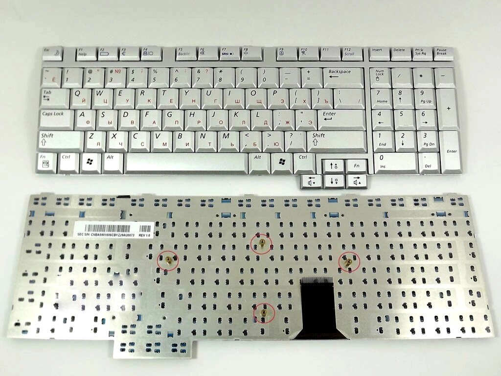 Клавіатура для Samsung M70 (RU Silver). (BA59-01606) від компанії Інтернет-магазин aventure - фото 1