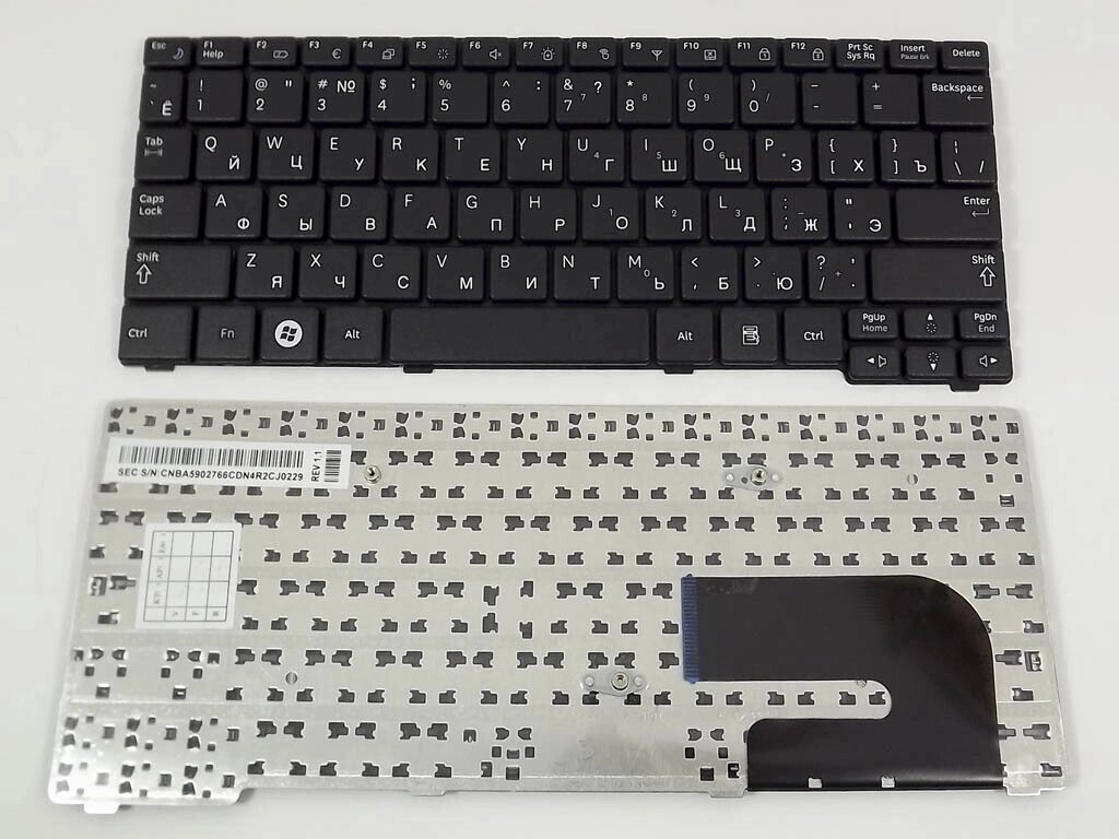 Клавіатура для Samsung N148, N150, N100, N128, N145, N143, NB30, NB20 (RU Black). від компанії Інтернет-магазин aventure - фото 1