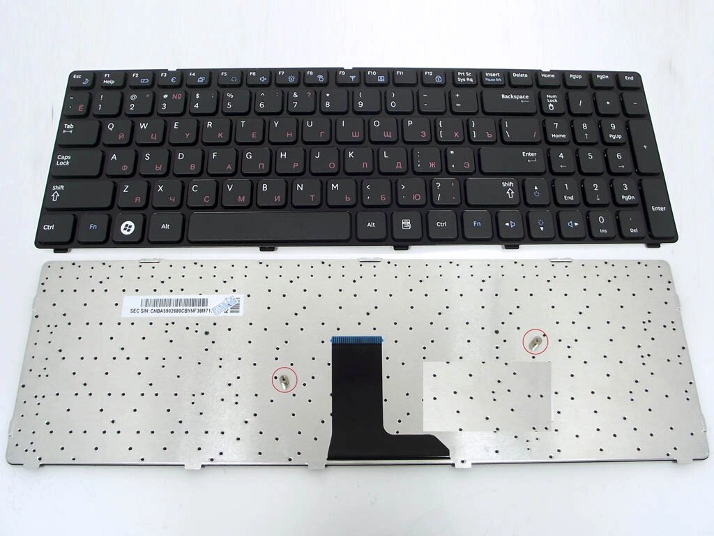 Клавіатура для Samsung NP R580, R578, R588, R590 (RU Black). від компанії Інтернет-магазин aventure - фото 1