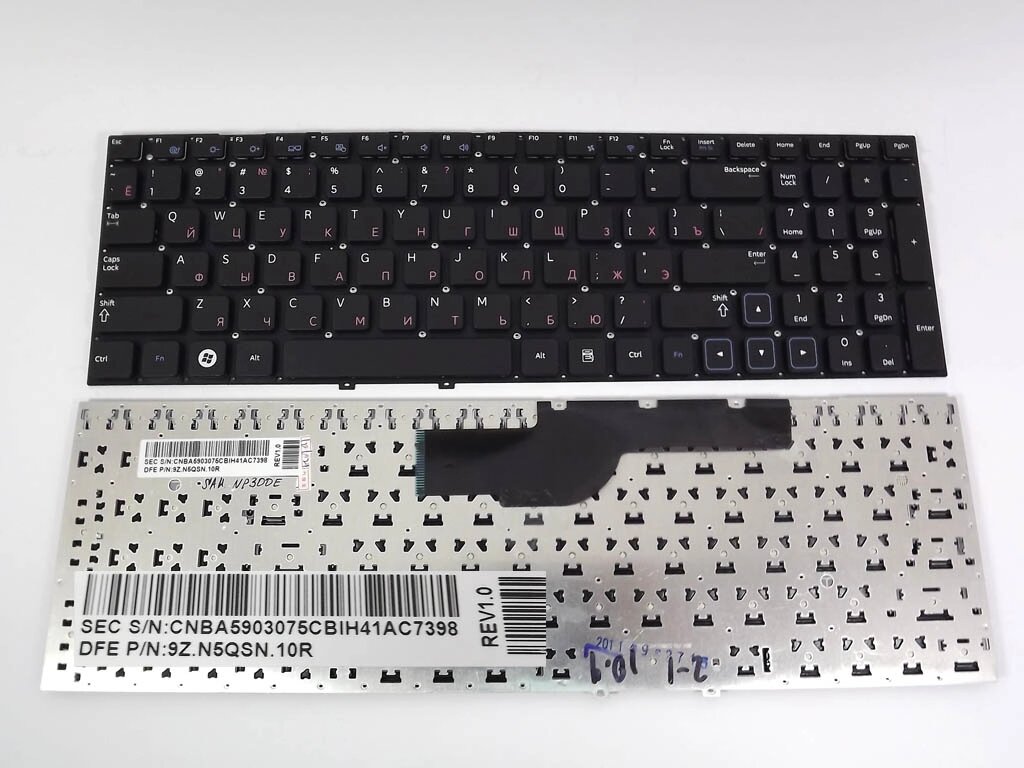 Клавіатура для Samsung NP300 Series 15.6 "NP300V5A, NP305V5A, NP300E5A, NP305E5A, NP300E5X, NP300E5Z (Black без рамки). від компанії Інтернет-магазин aventure - фото 1