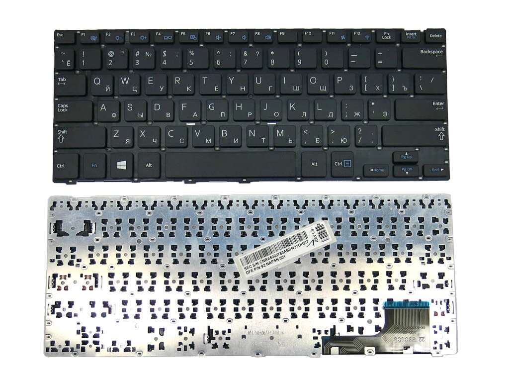Клавіатура для Samsung NP915S3G, 915S3G, NP905S3G (RU black без рамки). від компанії Інтернет-магазин aventure - фото 1