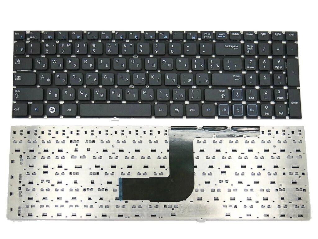 Клавіатура для Samsung RC508/ RC510/ RC520/ RV509/ RV511/ RV513 чорна + російська OEM від компанії Інтернет-магазин aventure - фото 1