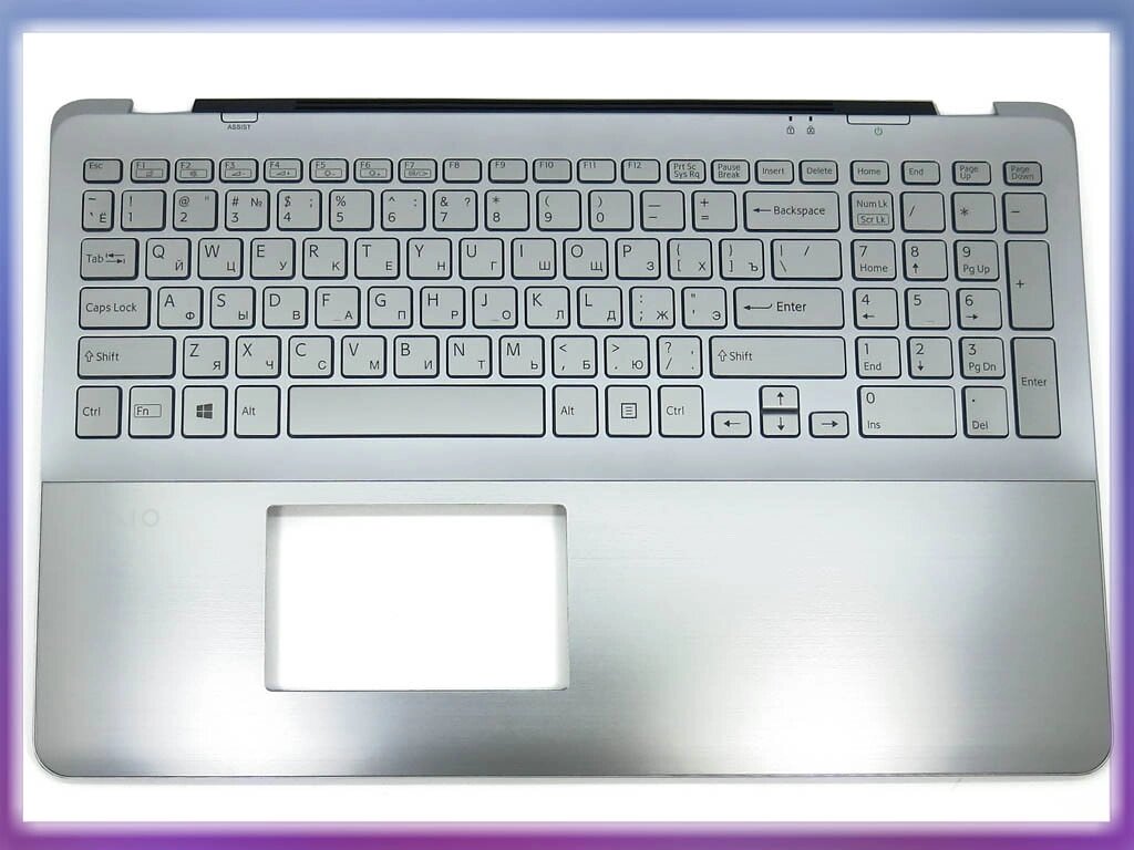Клавіатура для SONY SVF15A1, Fit15A1, SVF15A18SCB, SVF15A1M2ES, SVF15A17SCB Silver підсвічування клавіш, з кришкою. від компанії Інтернет-магазин aventure - фото 1