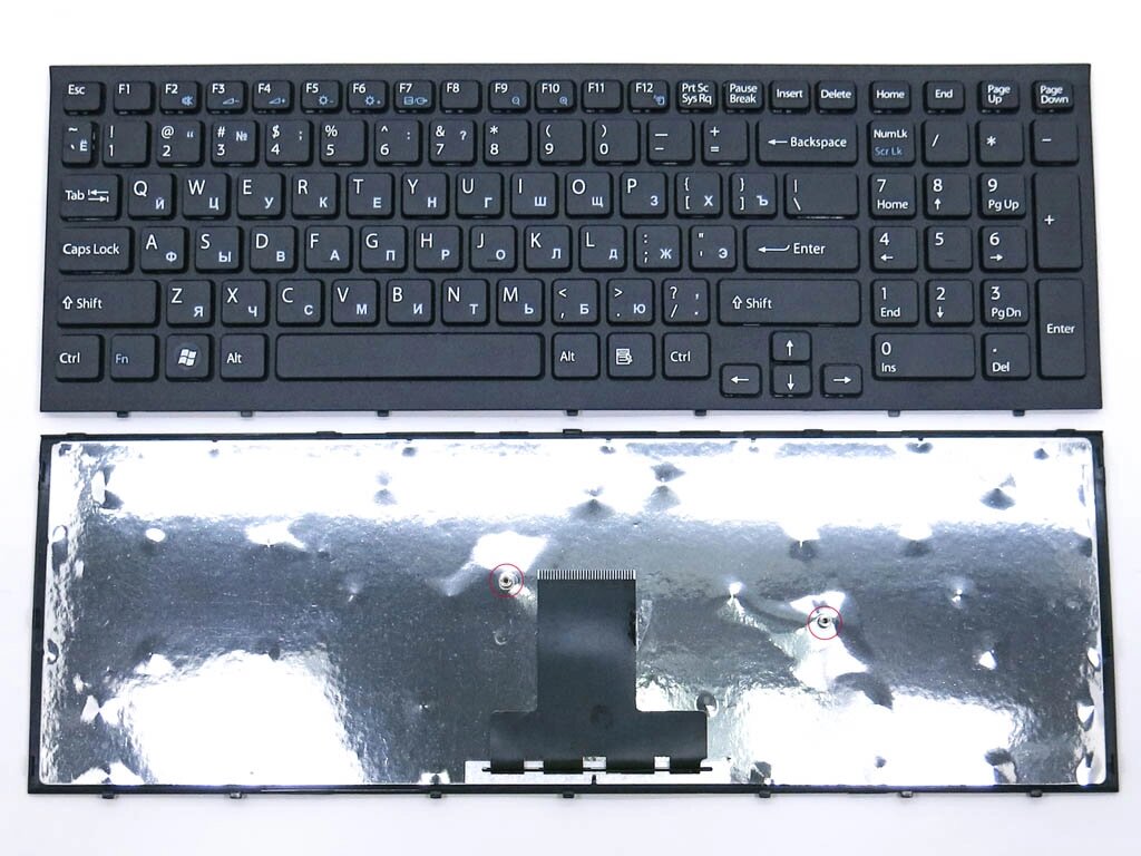 Клавіатура для SONY VPC-EB чорна + російська +рамка OEM від компанії Інтернет-магазин aventure - фото 1
