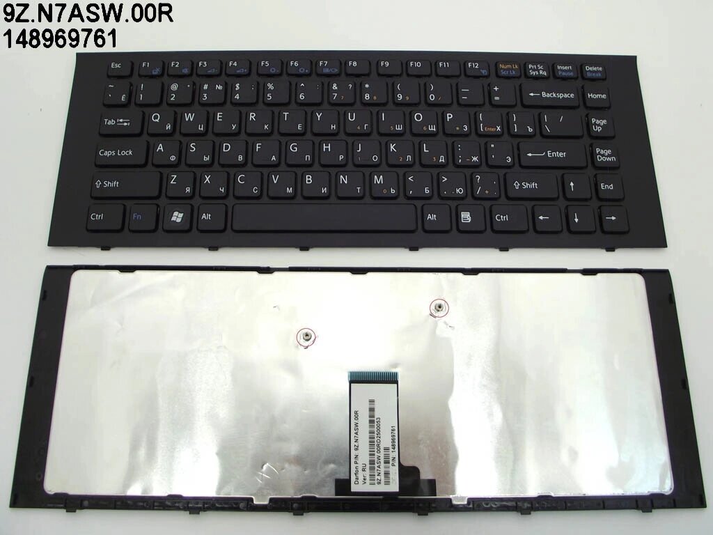 Клавіатура для SONY VPC-EG Series (RU Black, чорна рамка). (Sf0sw 9Z. N7asw. 00R 148969761). Оригінал. від компанії Інтернет-магазин aventure - фото 1
