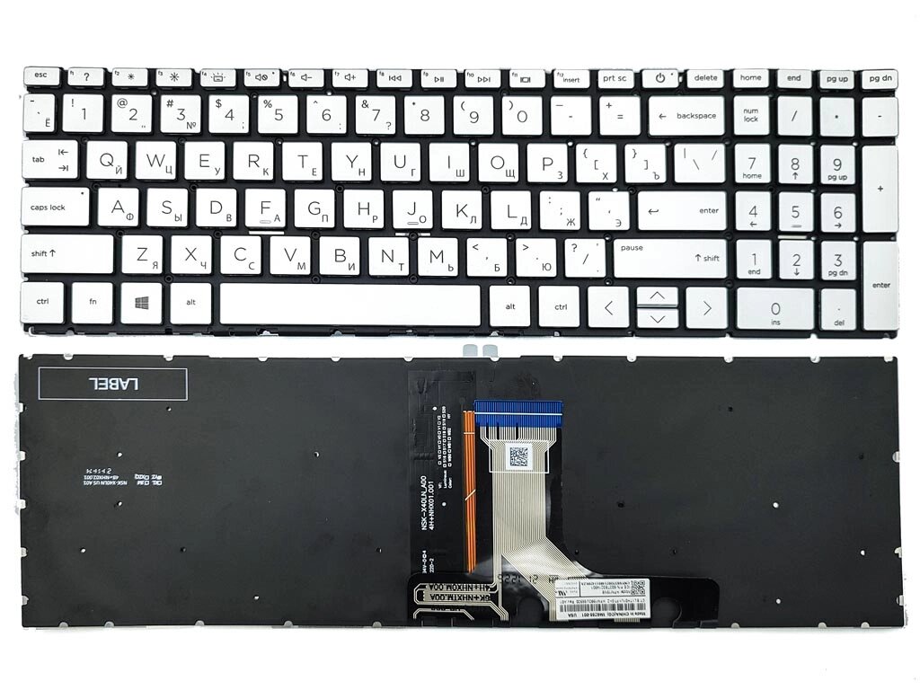 Клавіатура HP Pavilion 15-EG, 15-EH (RU Silver з підсвічуванням). Оригінал від компанії Інтернет-магазин aventure - фото 1