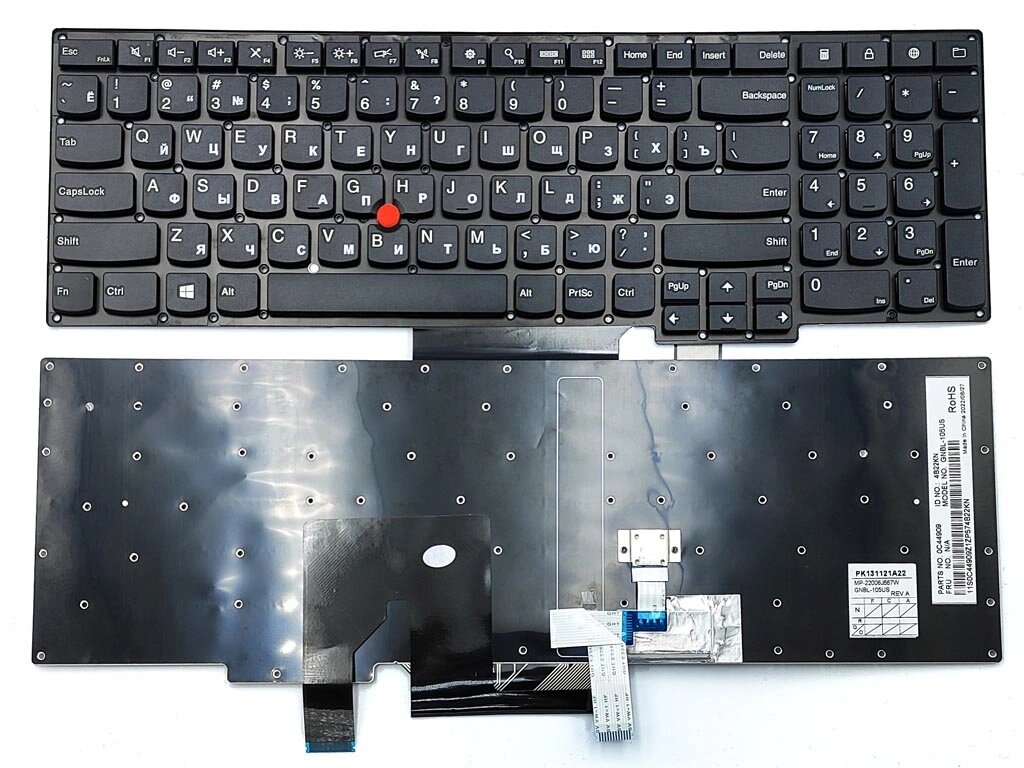 Клавіатура Lenovo Thinkpad S5 S531 S540 S5-S531 (RU Black). Оригінал. від компанії Інтернет-магазин aventure - фото 1
