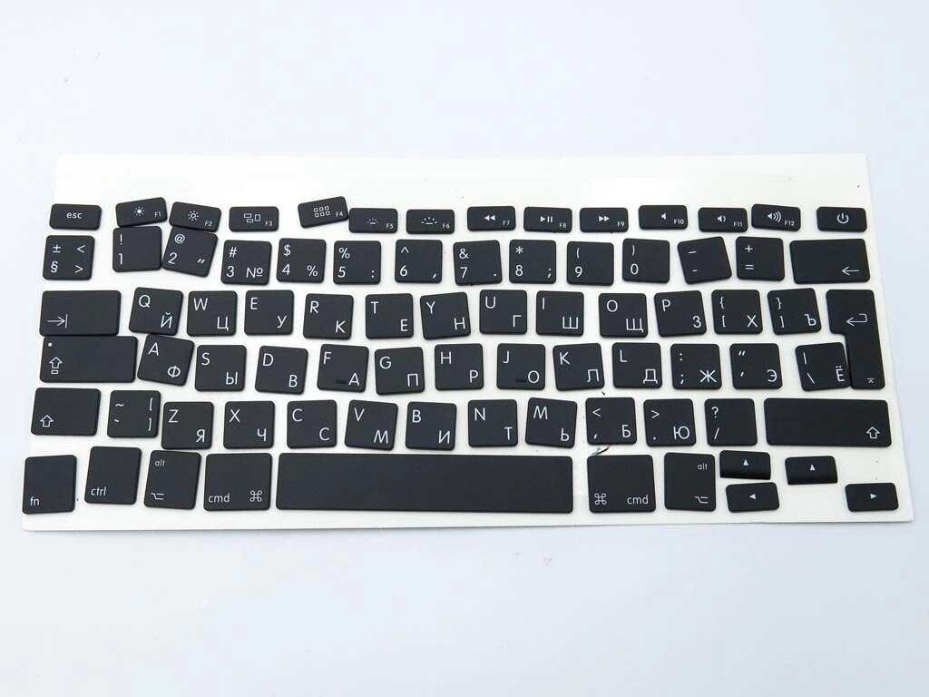 Клавіші клавіатури APPLE A1465 A1466 A1369 A1370 Macbook Air (2011 - 2017) (RU BLACK, BIG Enter). Комплект кнопок. від компанії Інтернет-магазин aventure - фото 1