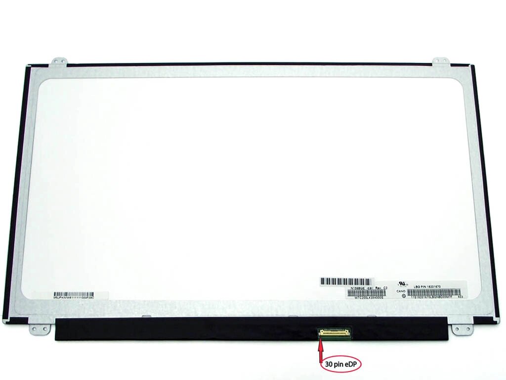 Матриця 15.6" Slim eDP (1366*768, 30pin праворуч, вушка зверху-знизу) Innolux N156BGA-EB2, Глянцева. від компанії Інтернет-магазин aventure - фото 1