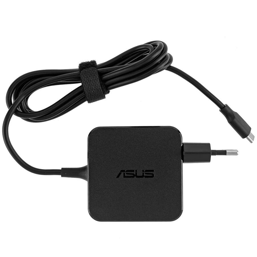 Оригінальний блок живлення для ноутбука ASUS USB-C 45W, Type-C, 20V, 2.25A, квадратний, адаптер+перехідник, Black від компанії Інтернет-магазин aventure - фото 1
