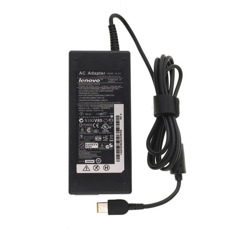 Оригінальний блок живлення для ноутбука LENOVO 19.5V, 7.7A, 150W, USB+pin (Square 5 Pin DC Plug), black (без кабеля!) від компанії Інтернет-магазин aventure - фото 1