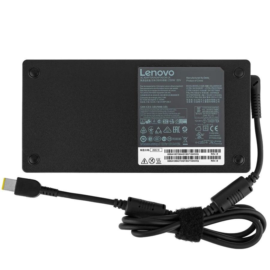 Оригінальний блок живлення для ноутбука LENOVO 20V, 11.5A, 230W, USB+pin (Square 5 Pin DC Plug), black (ADL230NDC3A, від компанії Інтернет-магазин aventure - фото 1