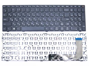 Клавіатура для LENOVO IdeaPad 110-15ISK, 110-17ACL, 110-17IKB, 110-17ISK (RU Black з рамкою).