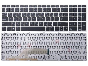 Клавіатура для HP ProBook 450 G5, 455 G5, 470 G5 (RU Black з рамкою Silver)