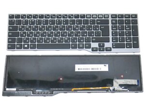 Клавіатура для Fujitsu Lifebook E753, E754, E756, E554, E556, CP629312-03 (RU Black, Gray Frame з підсвічуванням). в Полтавській області от компании Интернет-магазин aventure