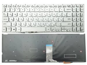 Клавіатура для ASUS VivoBook S530, X530, K530, S530F, S530UA, X530FA, X530UN (RU Silver без рамки з підсвіткою) в Полтавській області от компании Интернет-магазин aventure